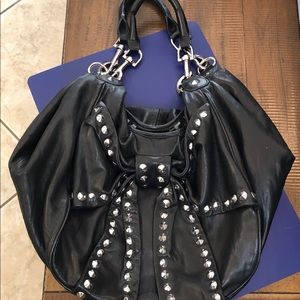 Betsy Johnson Black Bows and Arrows Hobo Purse
